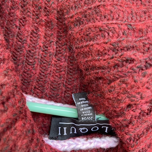 ELOQUII Colorblock Mini Turtleneck Sweater Dress NWT Women’s Plus 22/24 Pink/Red - Picture 4 of 4